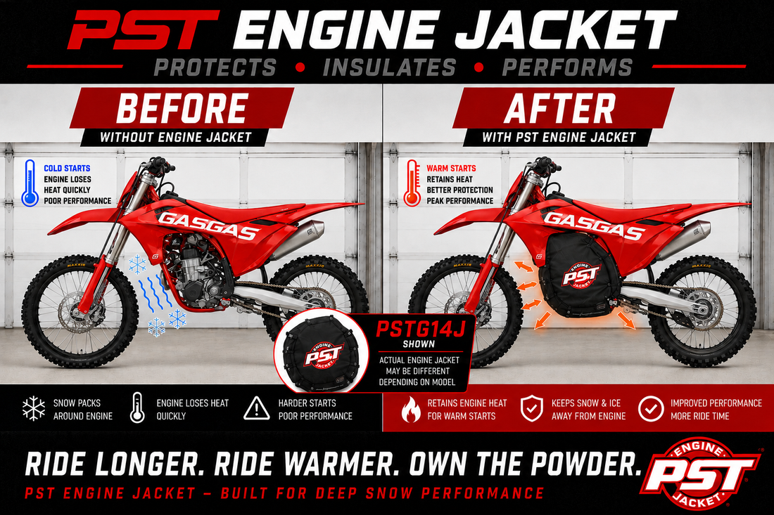 2024–2026 GasGas EC / ES / EW 500F/450F/350F Snowbike Engine Jacket – PSTG13J for deep powder snowbike riding