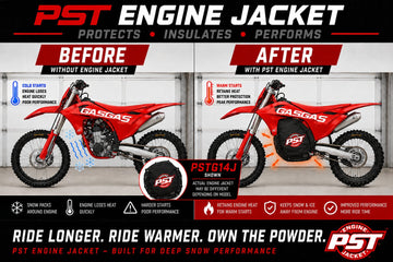 2024–2026 GasGas MC450-350 F/EX450-350 F Snowbike Engine Jacket – PSTG12J before and after comparison