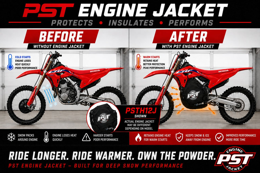 2005–2018 Honda CRF450X Snowbike Engine Jacket – PSTH06J before and after comparison