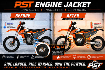 2019–2023 KTM 300 (250) XC-W 2 STROKE TPI Snowbike Engine Jacket – PSTK12J before and after comparison