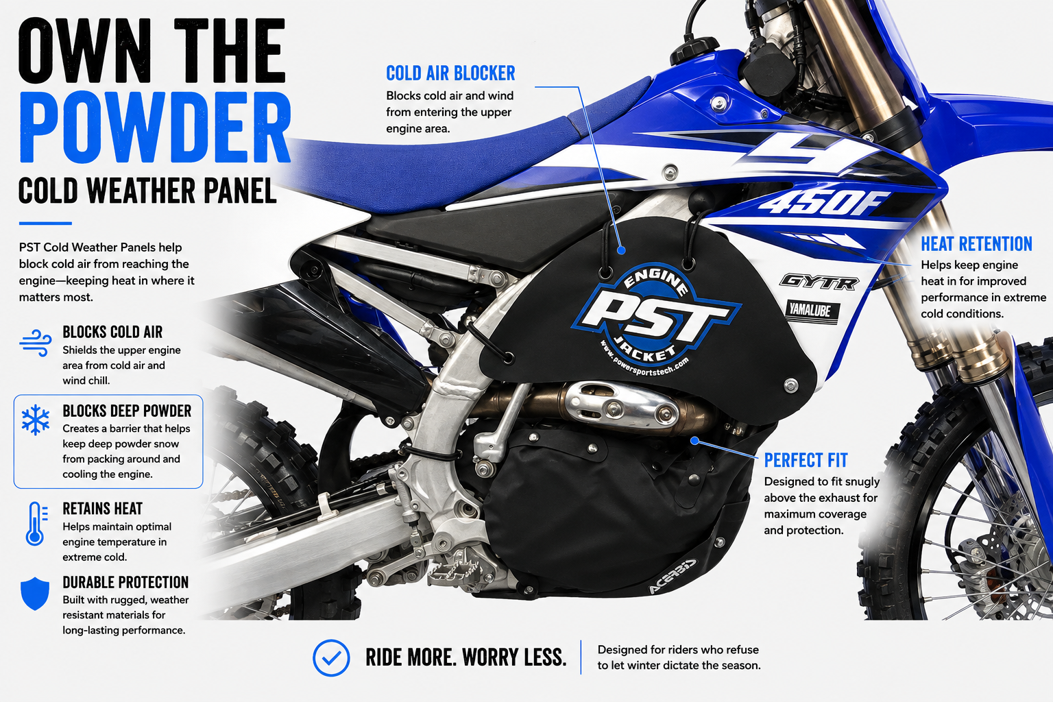 2007–2011 Yamaha WR450F Snowbike Cold Weather Panel – PSTY12P for deep powder and extreme cold