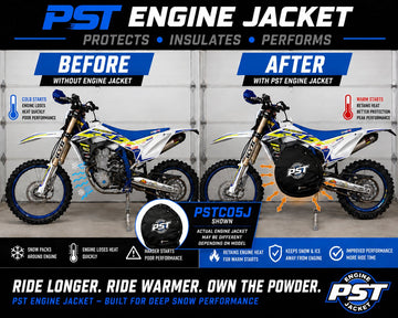 2020–2024 Sherco 450/500 Snowbike Engine Jacket – PSTC05J before and after comparison